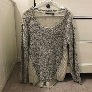 Black and cream sweater